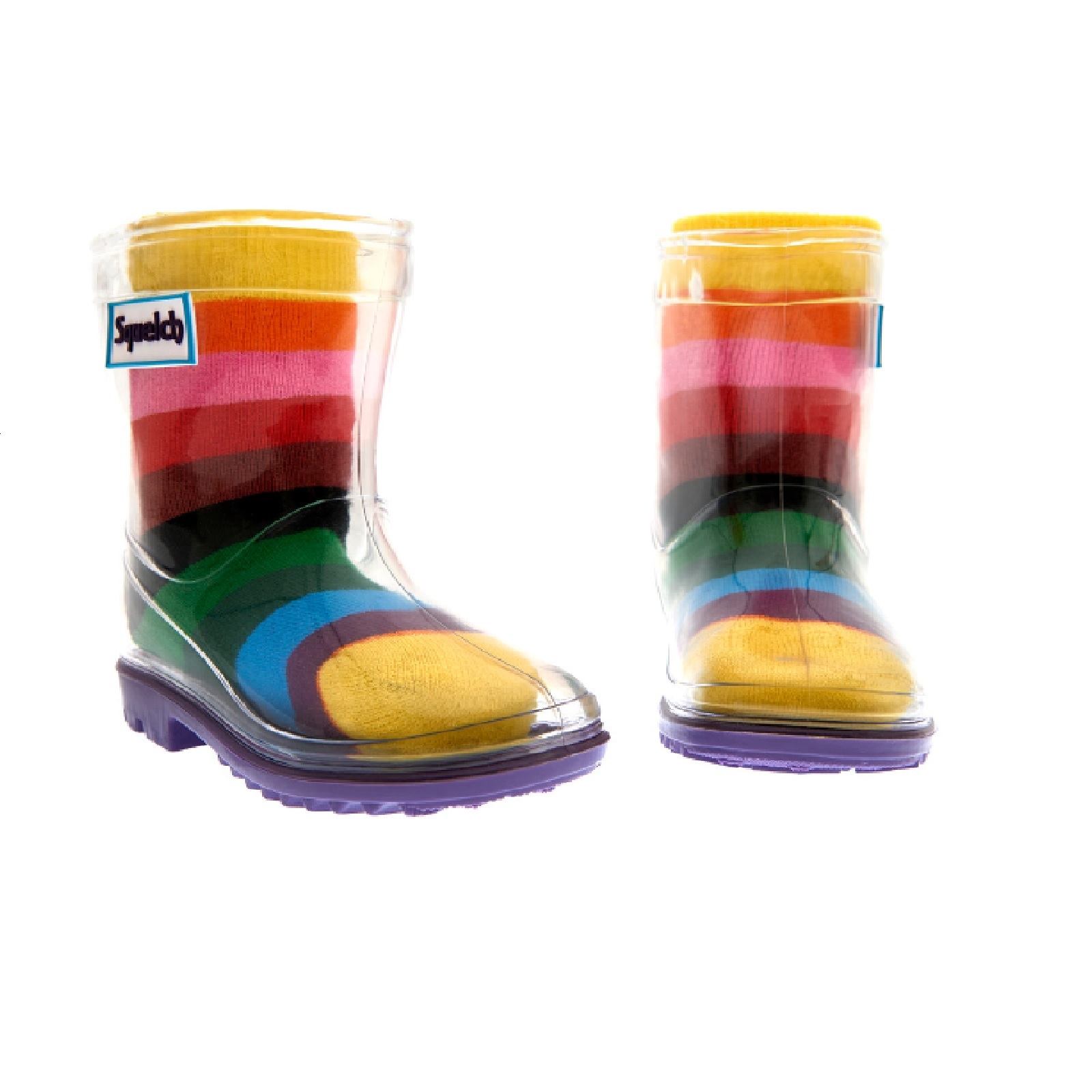 Rainbow Welly Socks