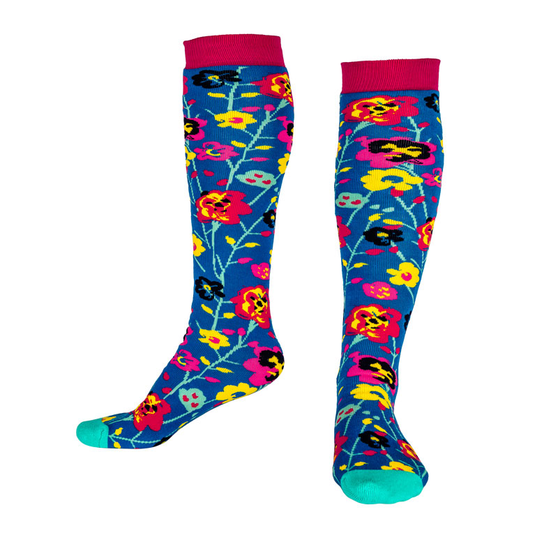 Funky Flowers Grown Up Sock - Squelch Wellies
