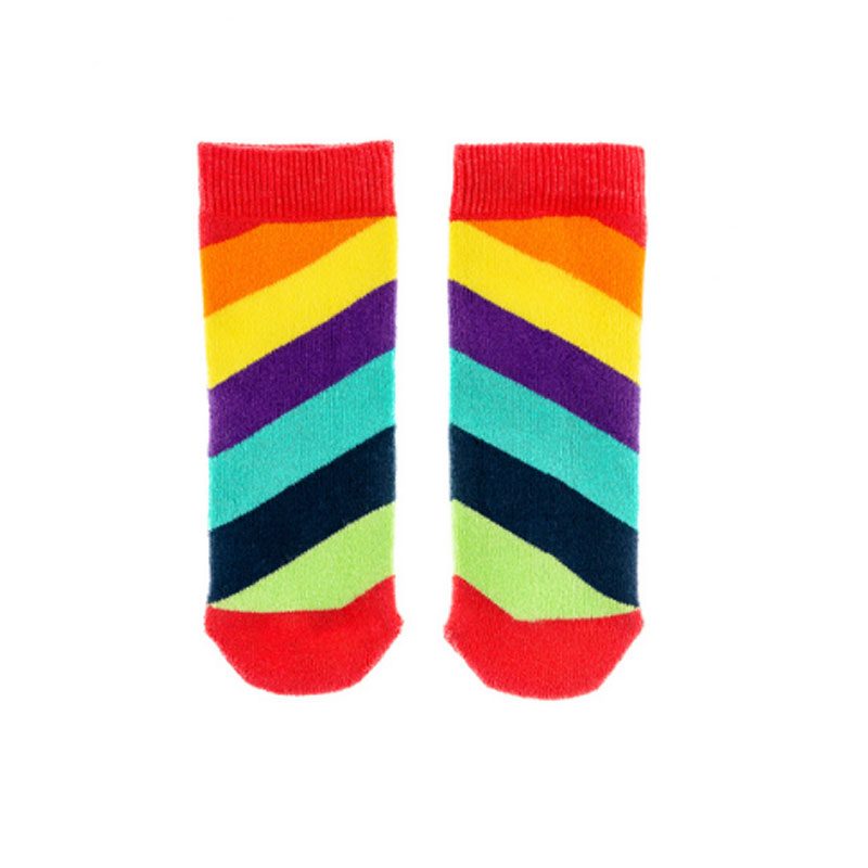 Diagonal Rainbow Tot Welly Socks - Squelch Wellies