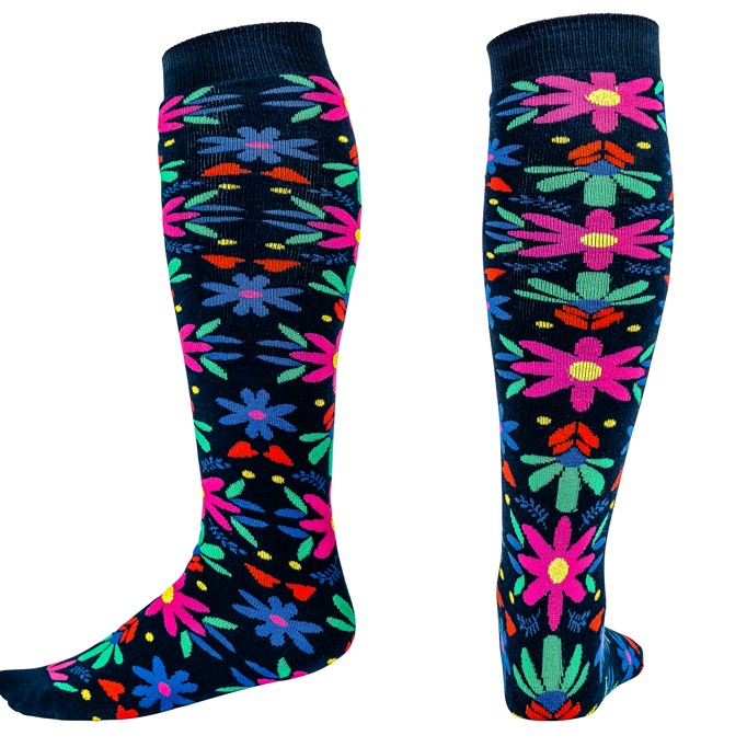 Mexican Flower Grown Up Sock - Squelch Wellies