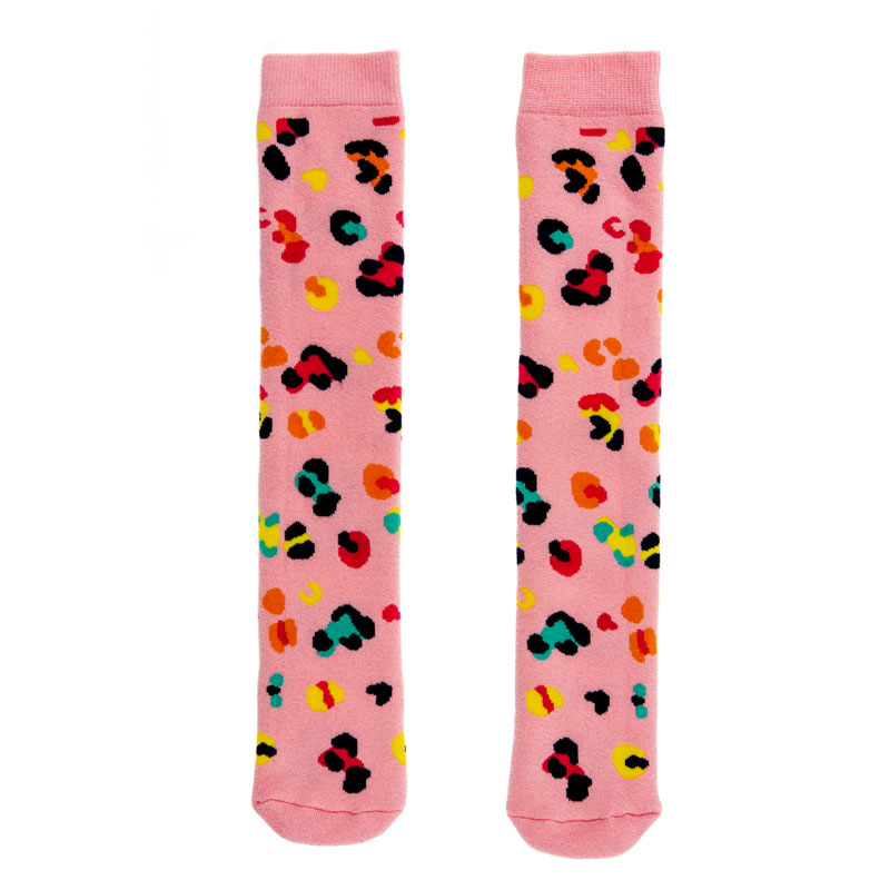 Pink leopard Wellington Boot Socks
