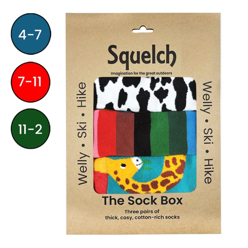Giraffe + Zebra Sock Box